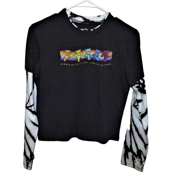 Grateful Dead XS gray/multicolor long sleeve Pride t-shirt - Picture 1 of 4